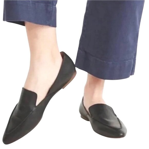 Madewell Shoes - Madewell Frances Black Leather Loafers Size 6.5